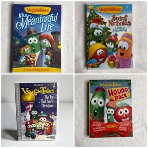 Christmas DVD Bundle Lot VeggieTales Meaningful Life • St Nicholas • Toy Saved
